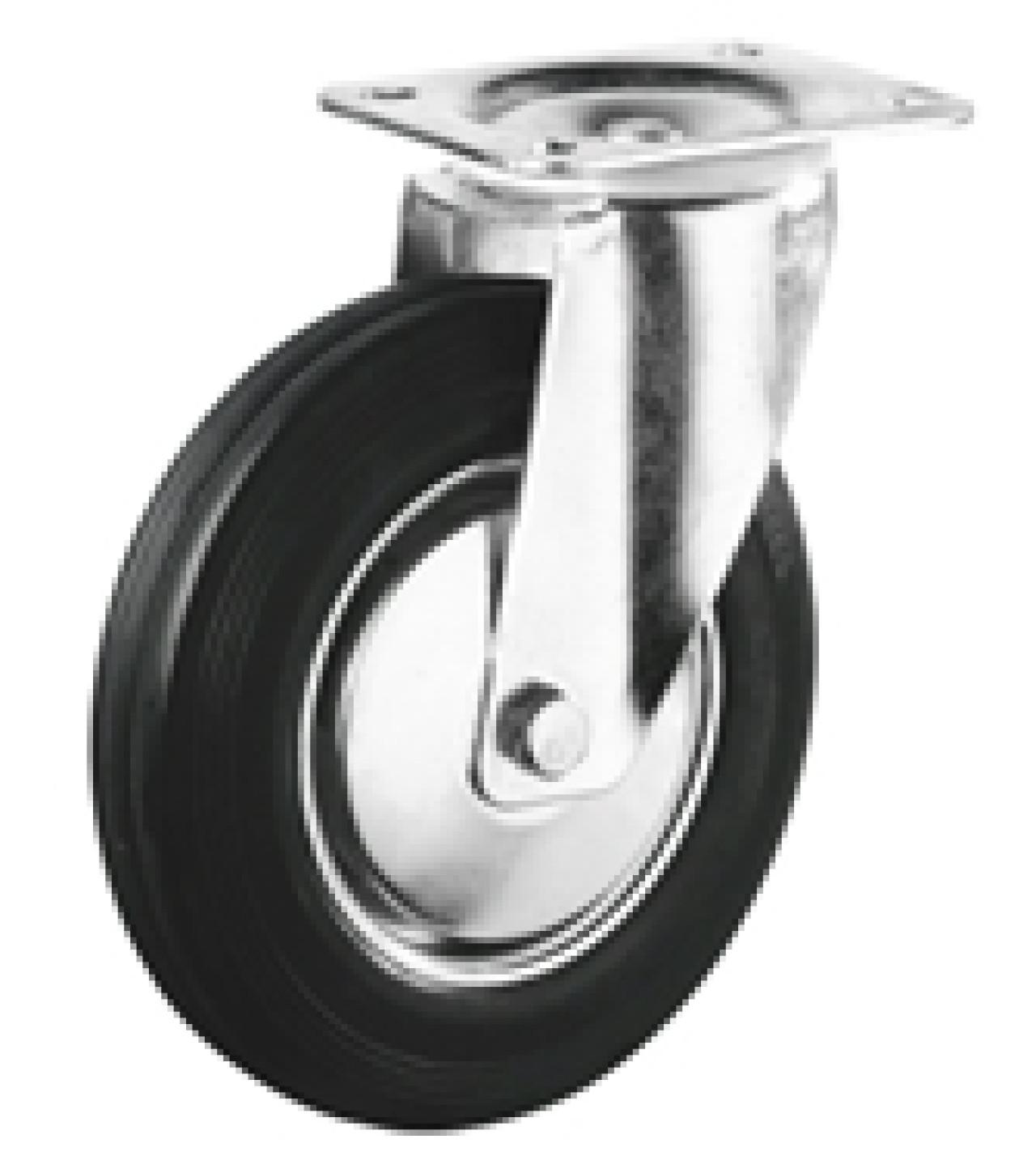 Talpas kerék 280 L400.B55.280 forgó villa fekete terhelhető: 350kg (BS)
