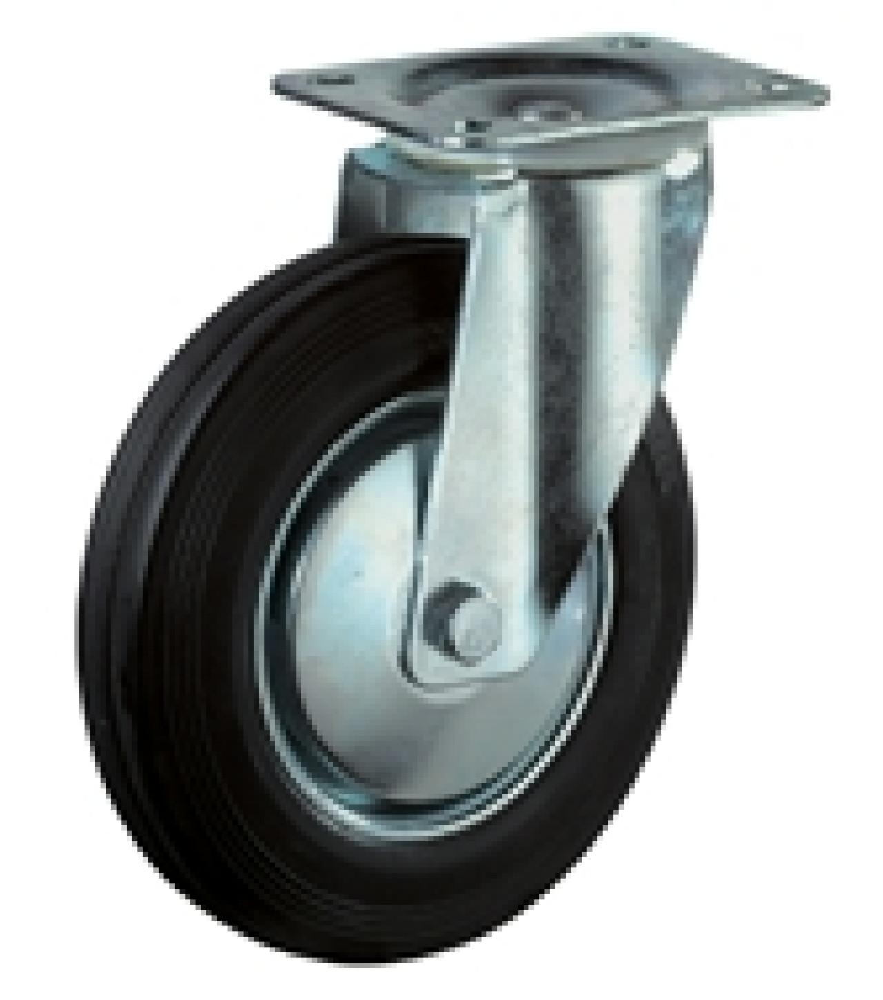 Talpas kerék 80 L400.B55.081 forgó villa fekete terhelhető: 50kg (BS)