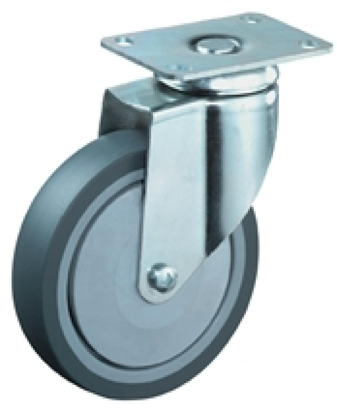 Talpas kerék 100 C100.A85.100 forgó villa szürke terhelhető: 80kg (BS)