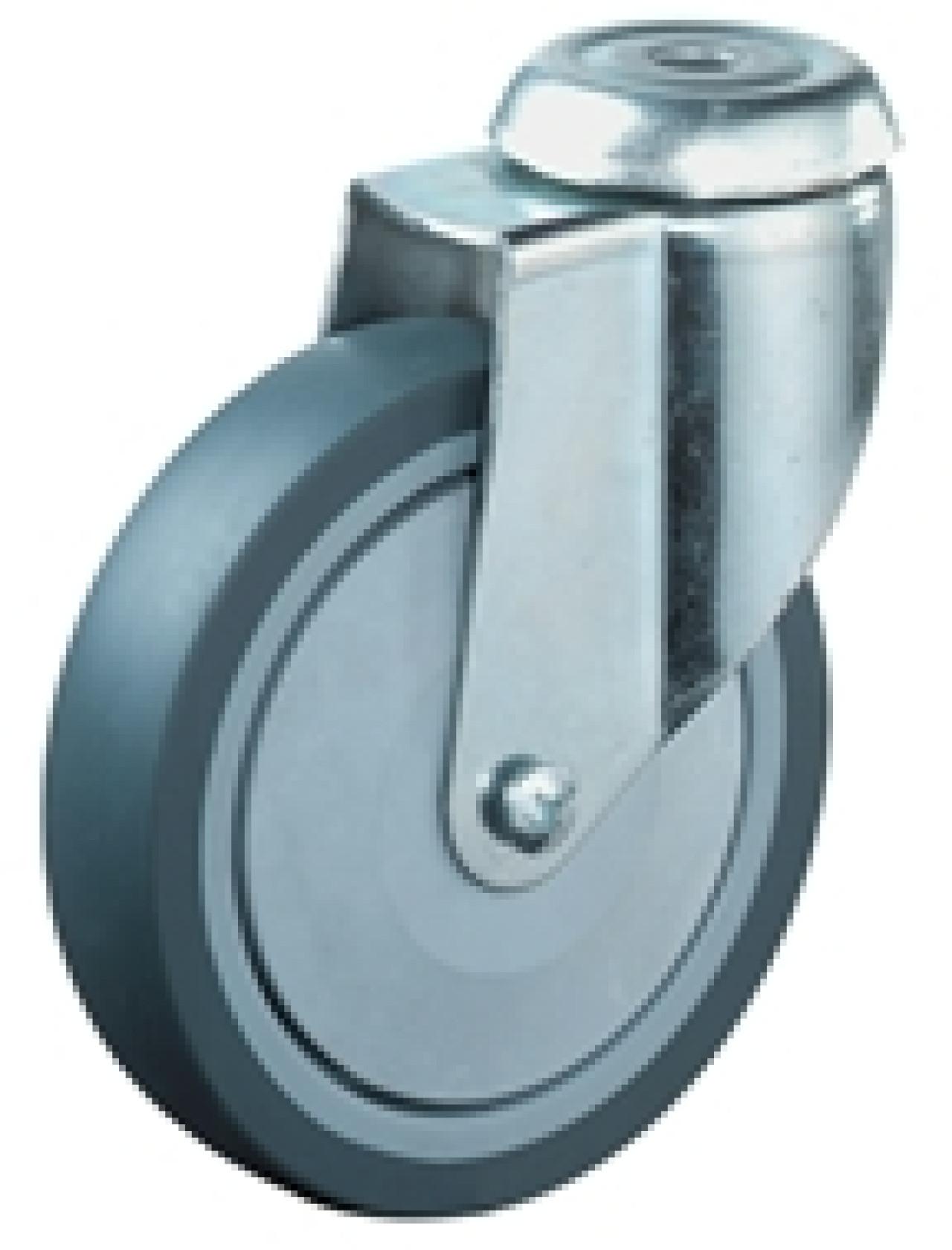 Hátfuratos kerék 125 C101.A85.125 forgó villa szürke terhelhető: 100kg (BS)