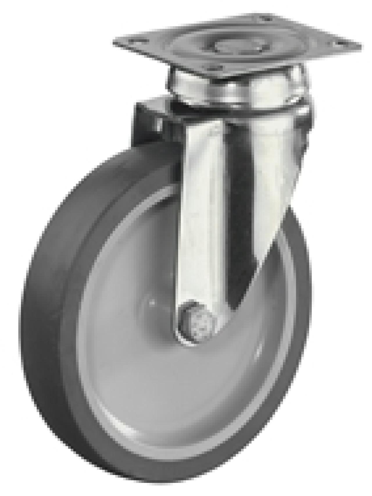 Talpas kerék 75 G100.A80.076 inox forgó villa szürke terhelhető: 60kg (BS)