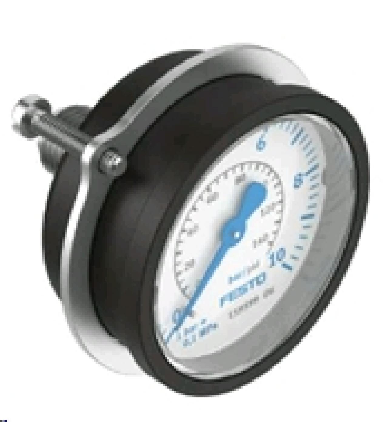 Manométer 50mm 1/4" 0-10bar FMA-50-10-1/4-EN peremes hátsó 159599 (FES)