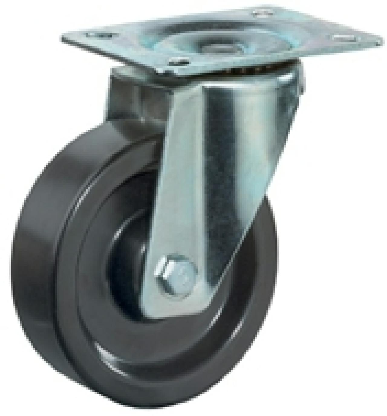 Talpas kerék 100 L400.B20.101 forgó villa fekete hőálló terhelhető: 150kg (BS)