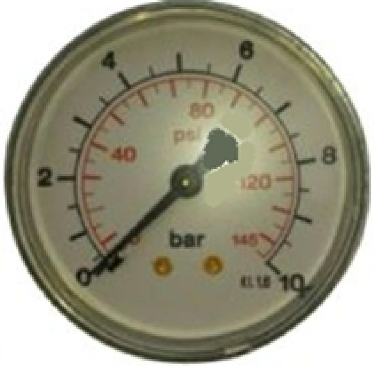 Manométer 40mm 1/8" 0-12bar MPS-40-0/12A hátsó (AZP)