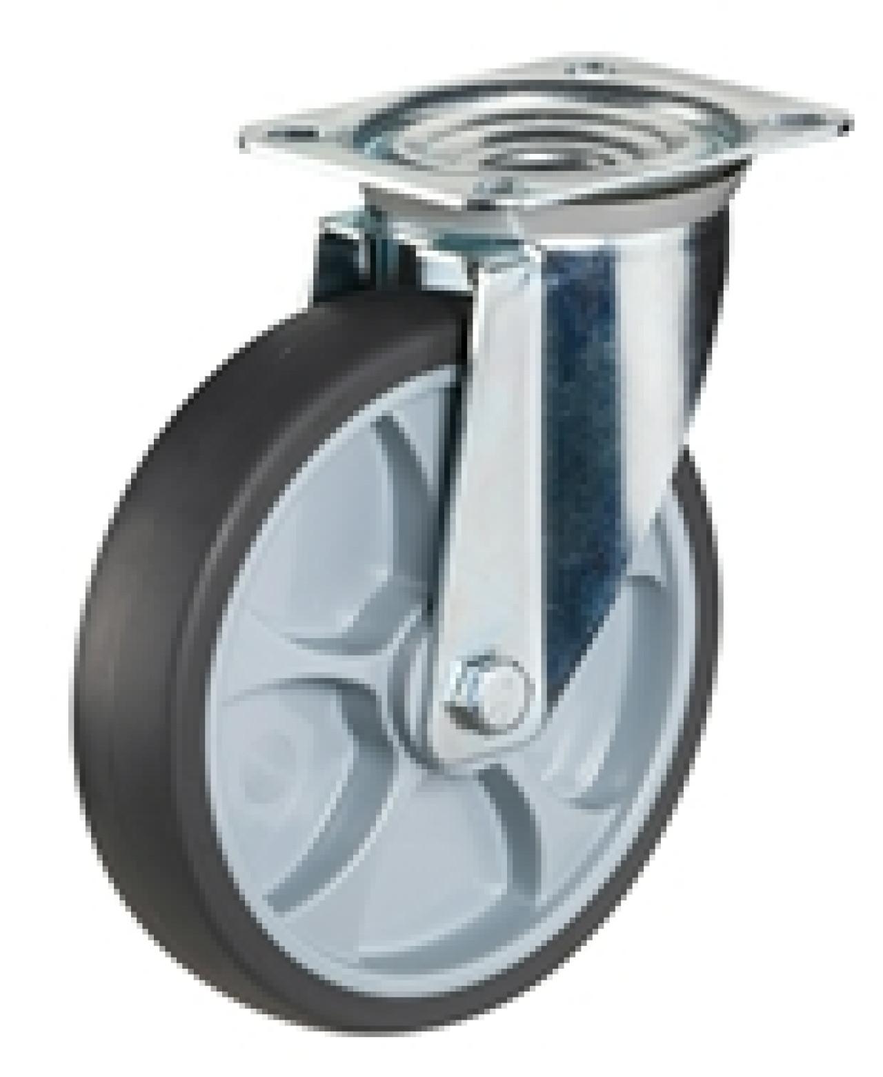 Talpas kerék 125 L400.B44.126 forgó villa szürke terhelhető: 120kg (BS)