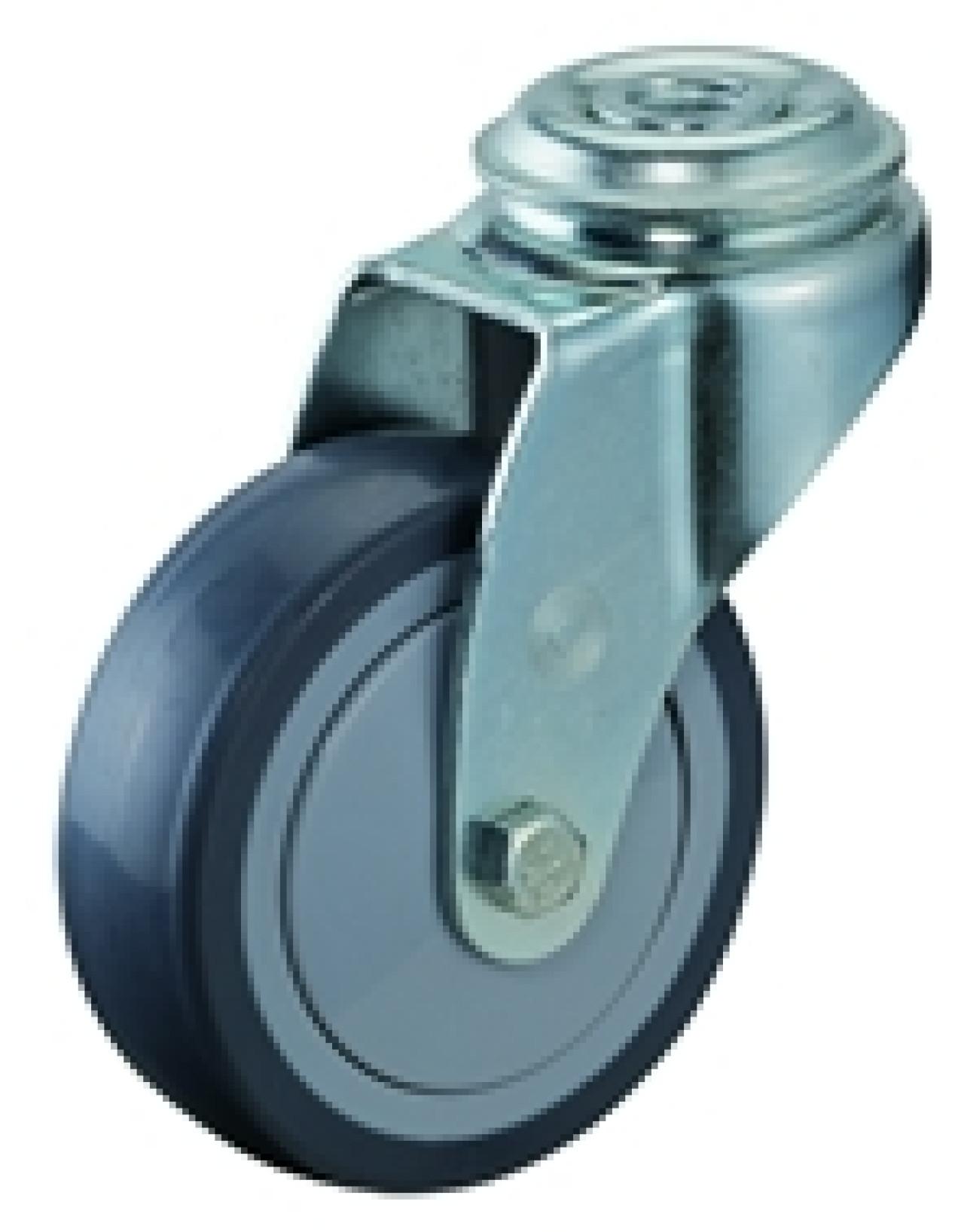 Hátfuratos kerék 75 A301.A85.075 forgó villa szürke terhelhető: 60kg (BS)