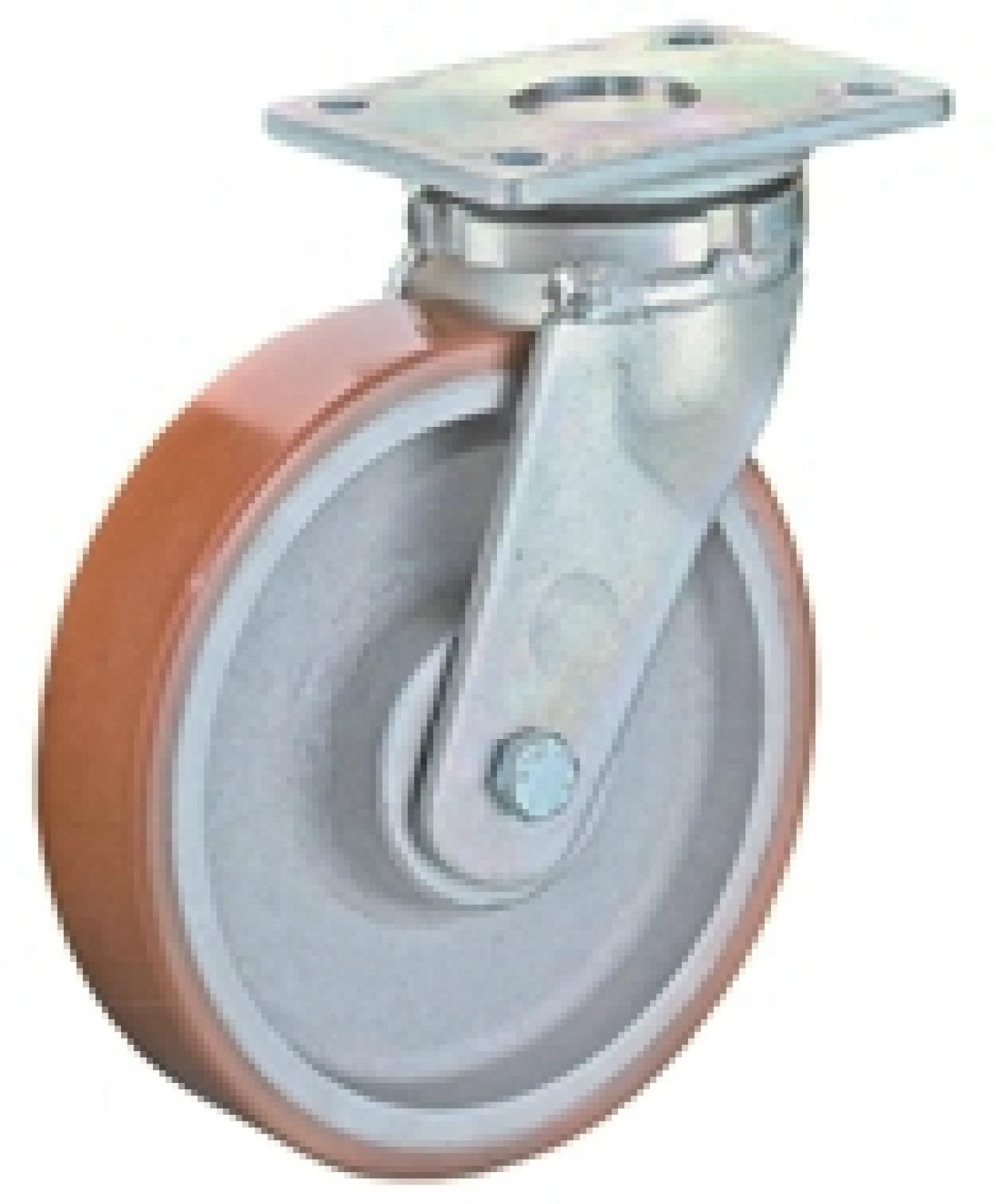Talpas kerék 300 RR100.C10.300 forgó villa barna PU terhelhető: 2000kg (BS)