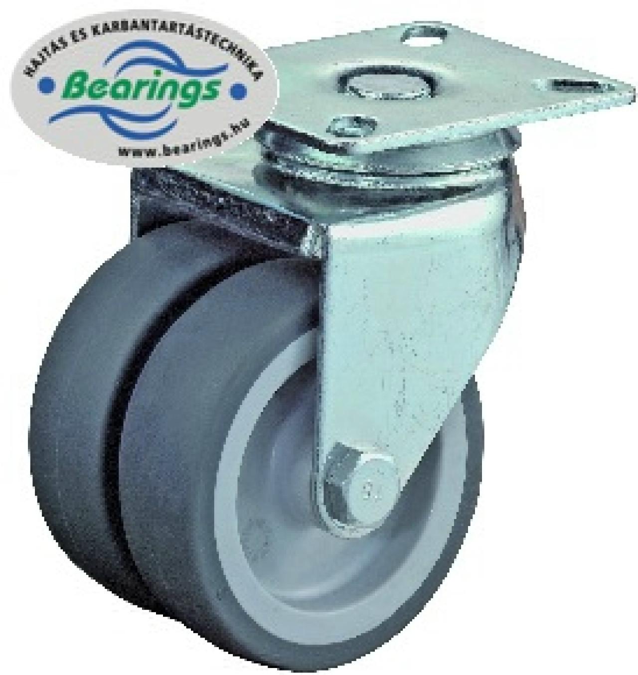 Talpas kerék 75 B100.A85.075 forgó villa szürke terhelhető: 80kg (BS)