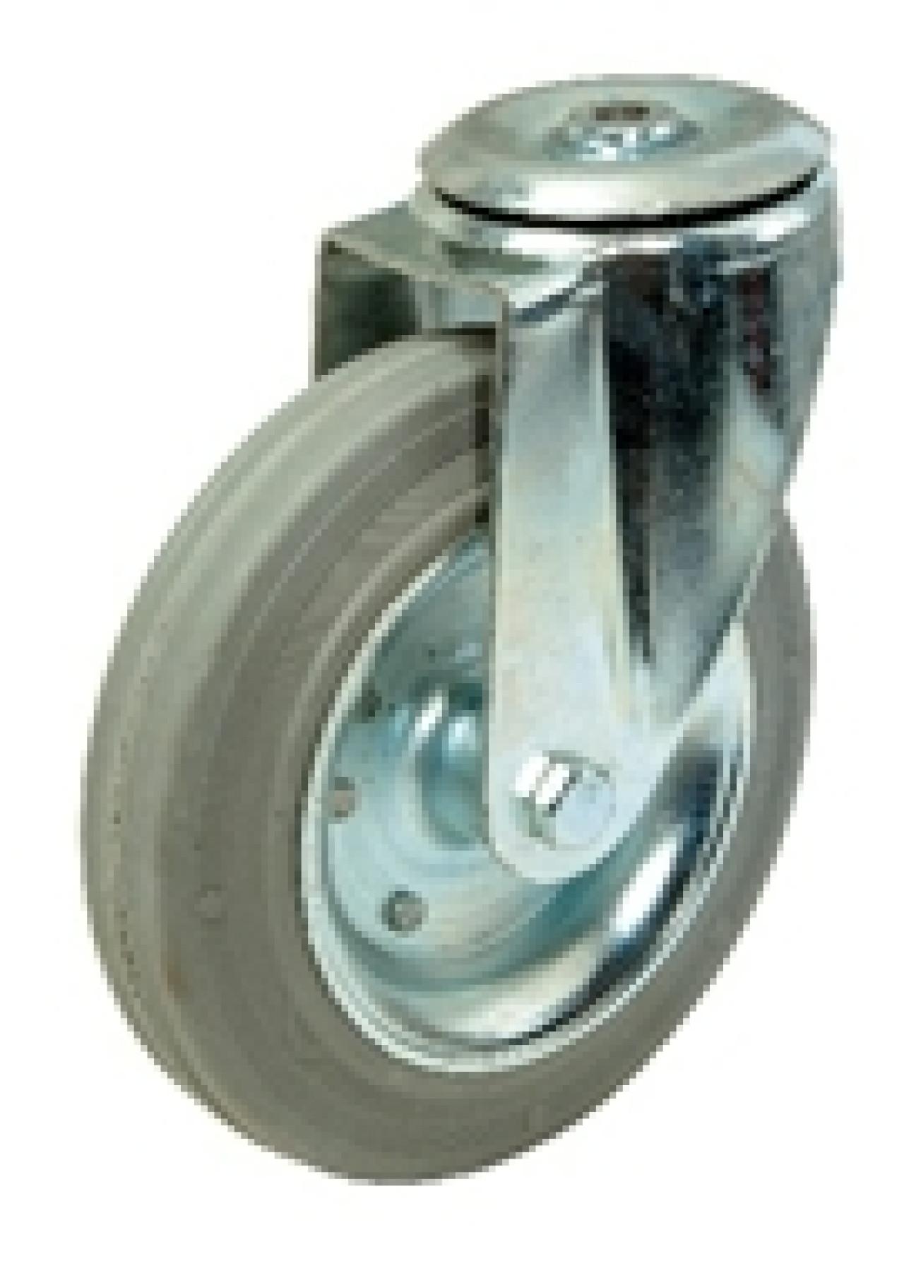 Hátfuratos kerék 125 L101.B56.125 forgó villa szürke terhelhető: 100kg (BS)