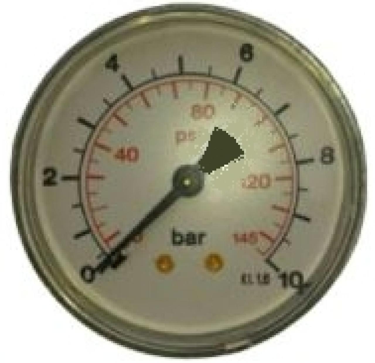 Manométer 63mm 1/4" 0-6bar MPS-63-0/6A hátsó (AZP)