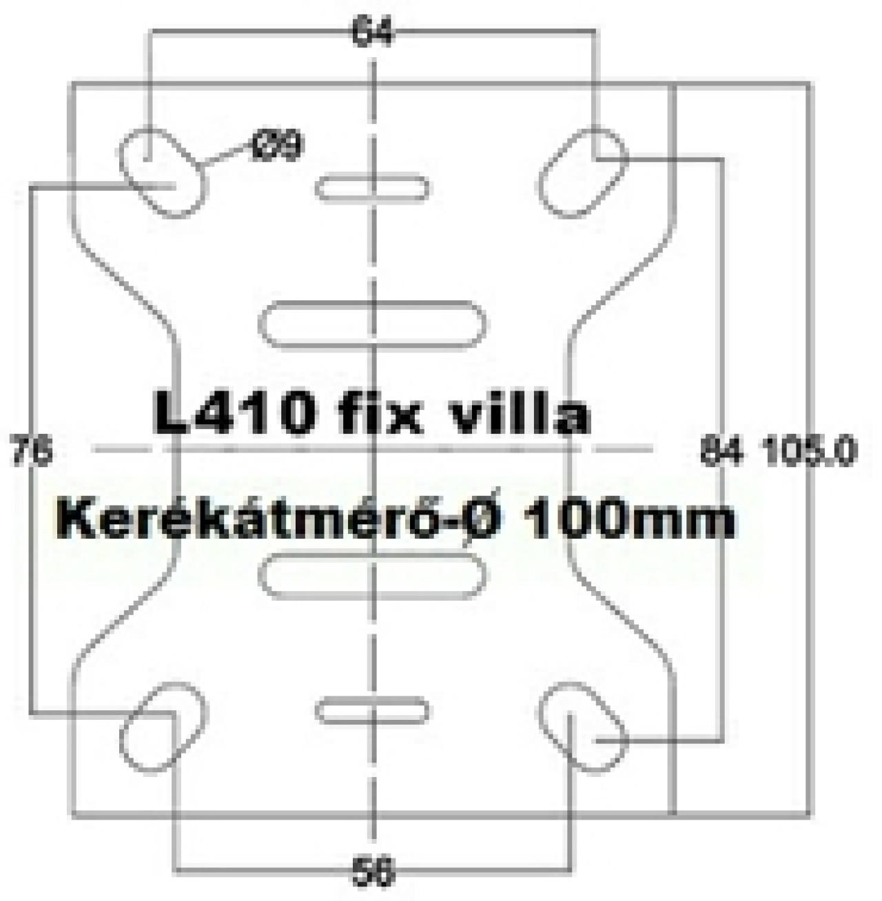 Kerék alkatrész L410.100 fix villa (BS)