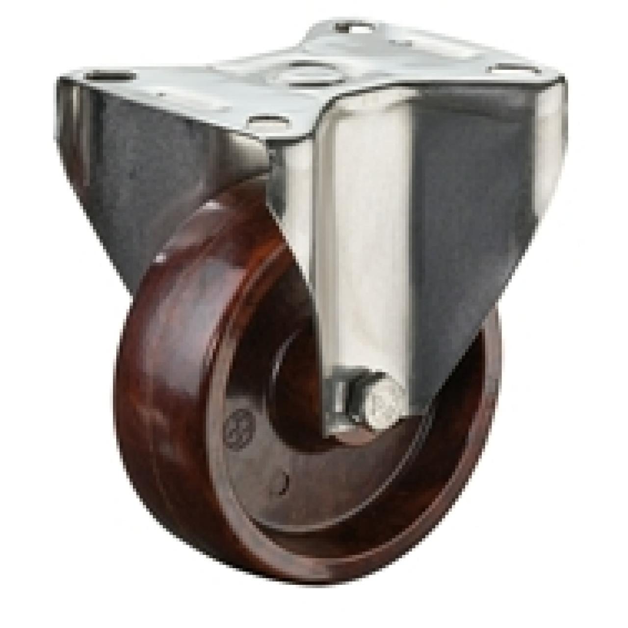 Talpas kerék 100 H110.B23.100 inox fix villa hőálló barna terh: 130 kg (BS)