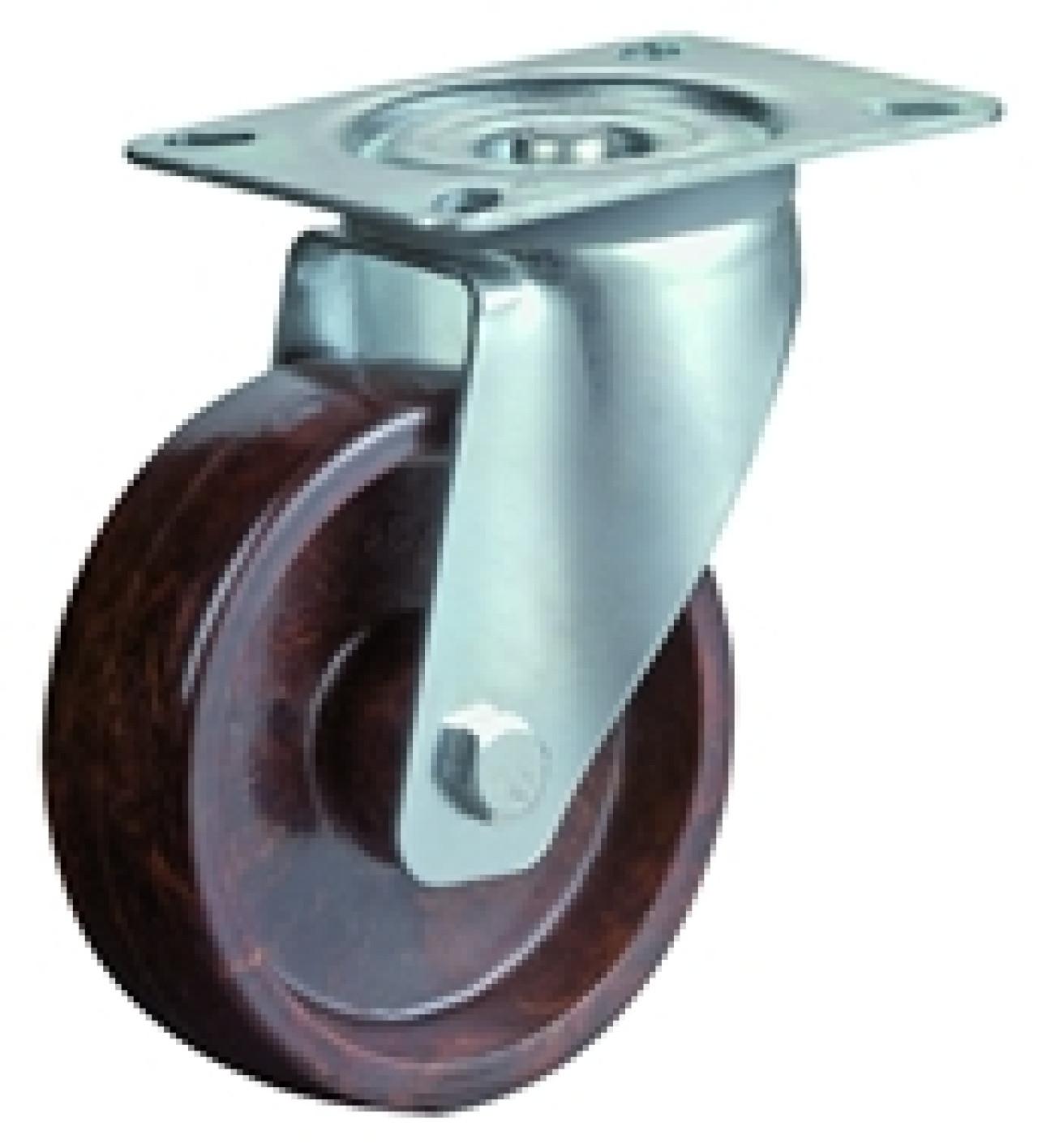 Talpas kerék 100 L400.B23.100 forgó villa barna hőálló terhelhető. 150kg (BS)