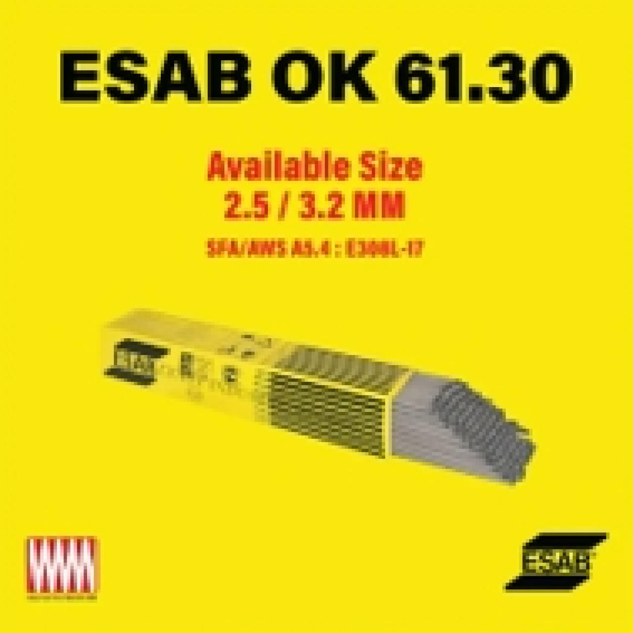 Elektróda 2,5mm OK 61.30/0,7kg Inox  (ESAB)