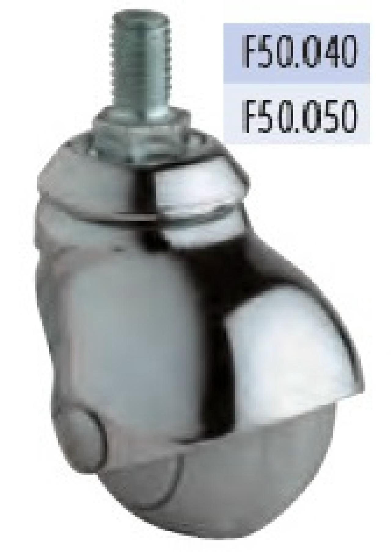 Bútorgörgő F50.040 hátfuratos forgó villa szürke terhelhető: 30kg (BS)