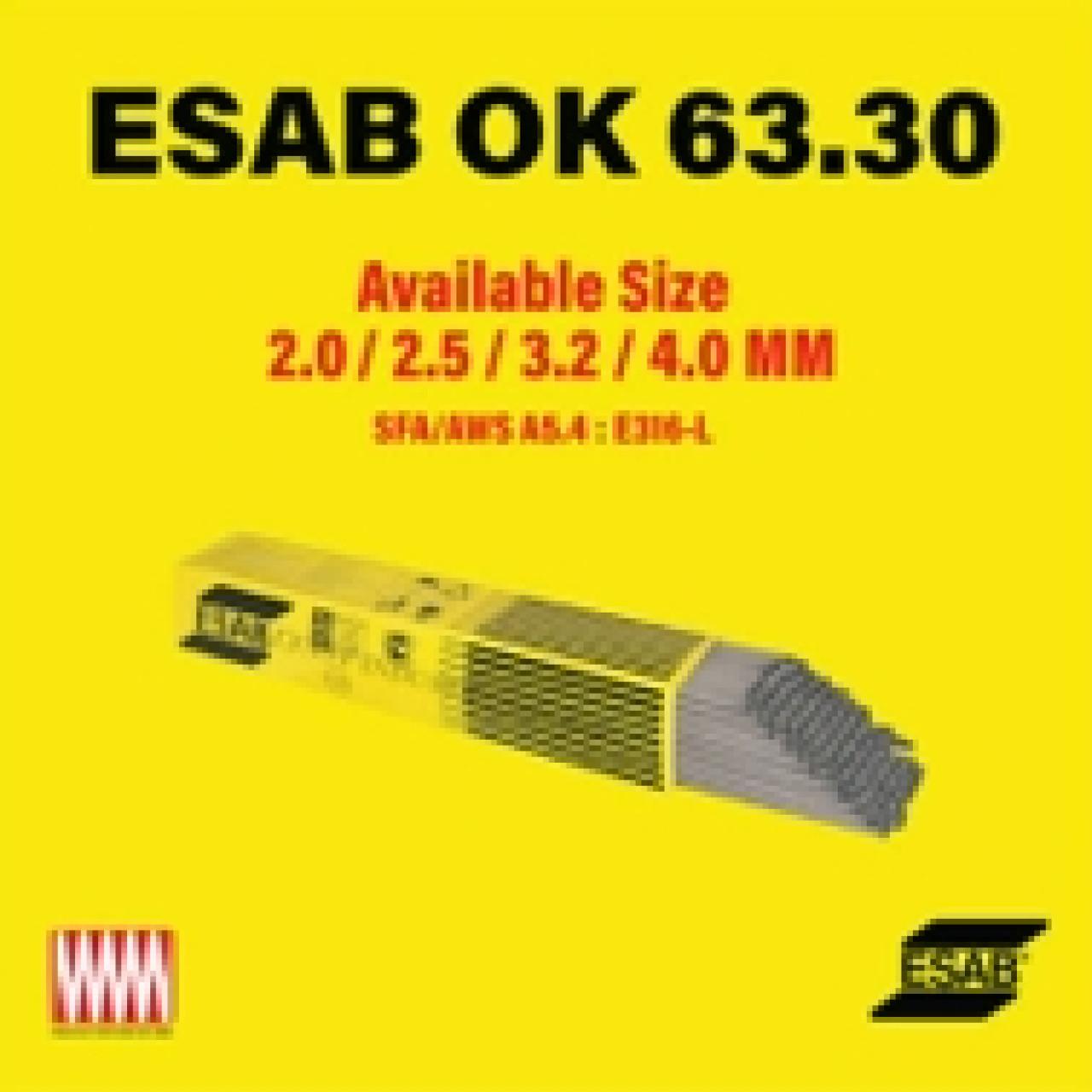 Elektróda 2,0mm OK 63.30/0,6kg 316LSi Inox saválló anyaghoz (ESAB)