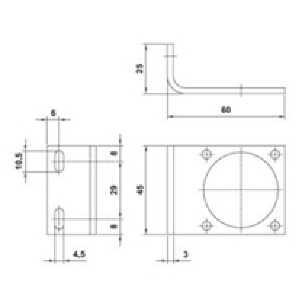 Felerősítő derékszög G3/8" STF 3A 16.011.2 (AZP)