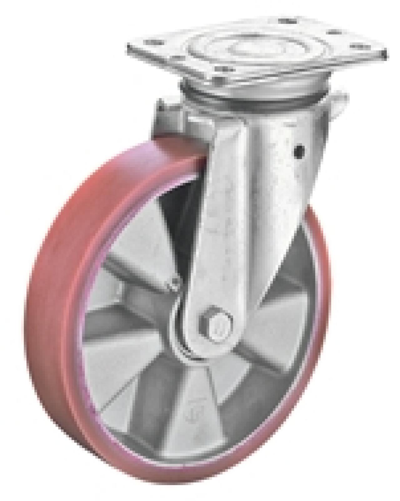 Talpas kerék 125 N100.B90.129 forgó villa barna PU terhelhető: 450kg (BS)