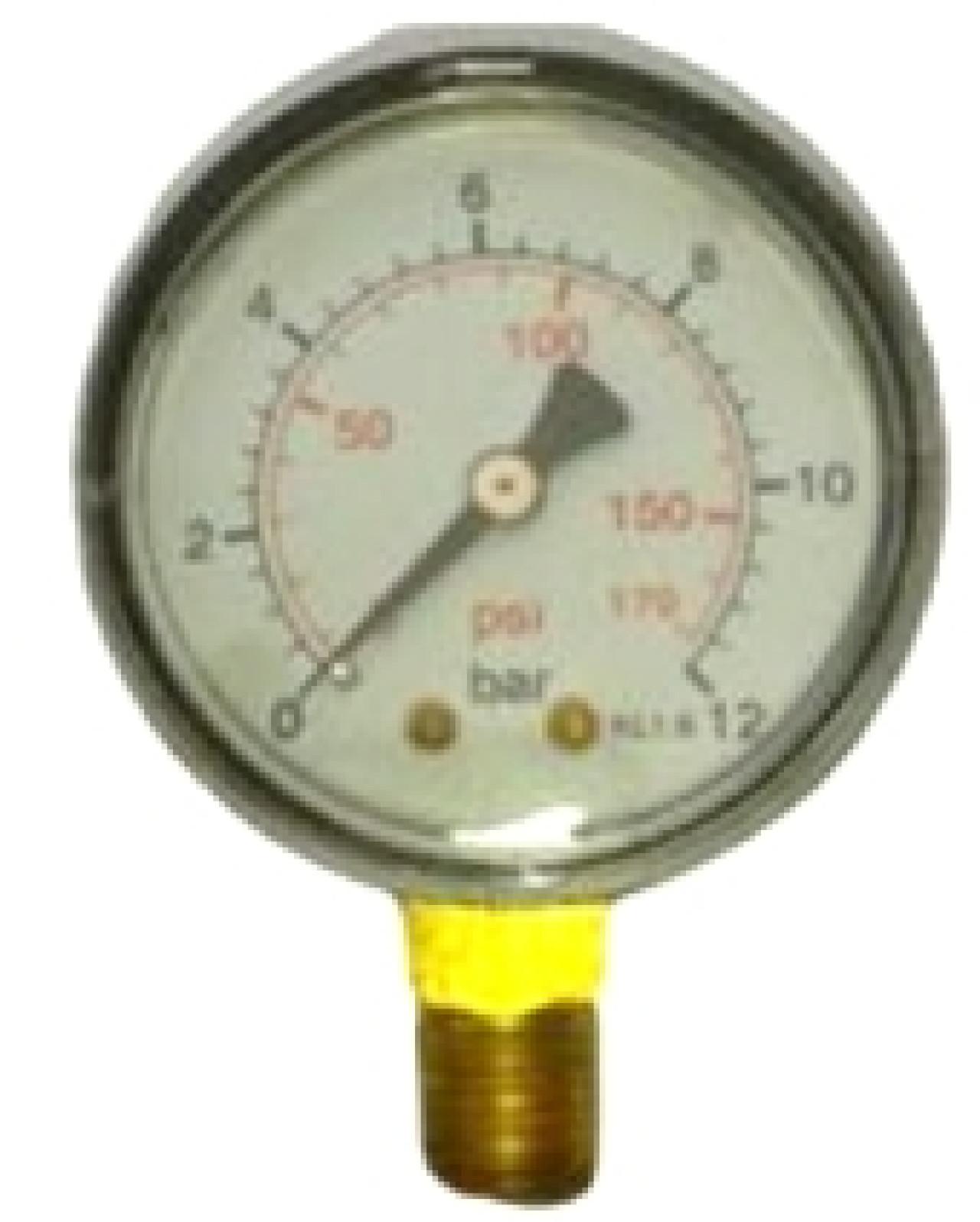 Manométer 40mm 1/8" 0-10bar MPS-40-0/10B alsó (AZP)