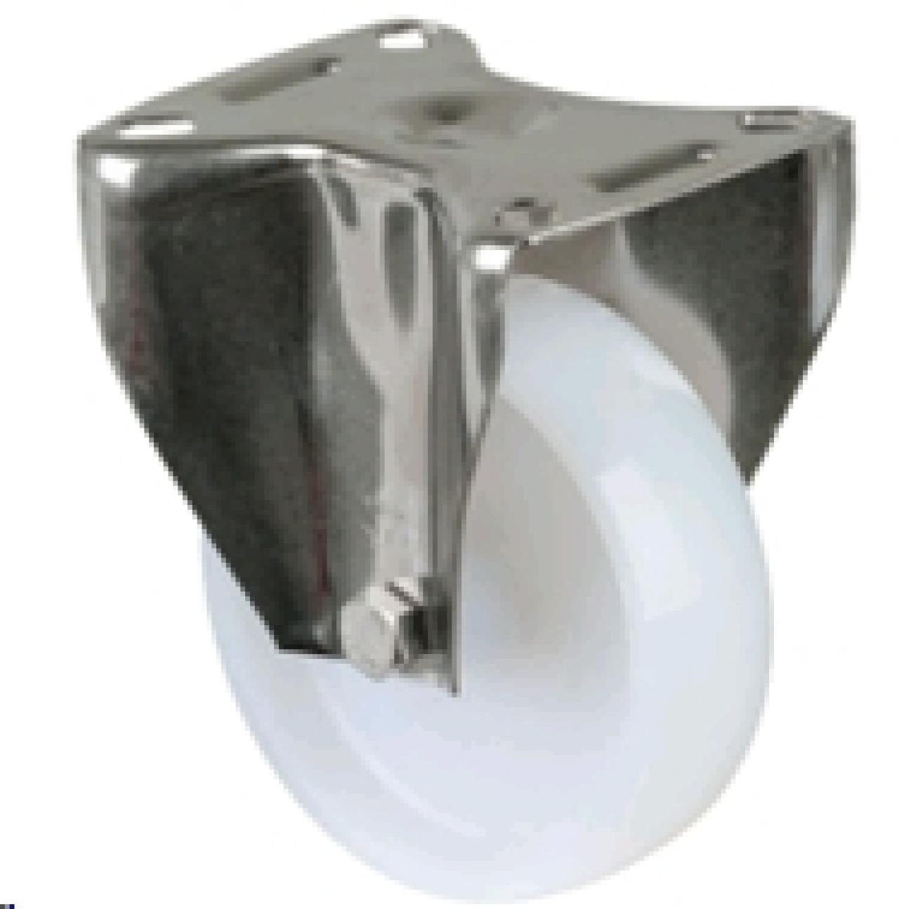 Talpas kerék 100 H110.A90.100 inox PA fehér fixvillás terhelhető: 130kg (BS)