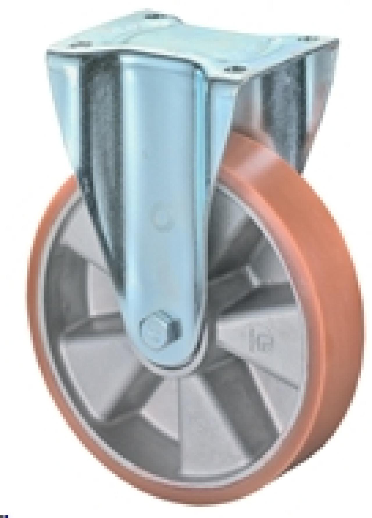 Talpas kerék 125 N110.B90.129 fix villa barna PU terhelhető: 450kg (BS)