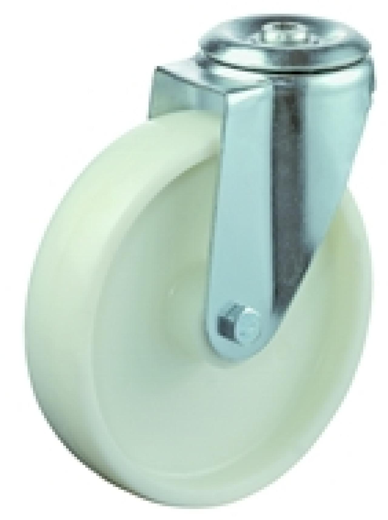 Hátfuratos kerék 100 L101.B10.100 forgó villa PA fehér terhelhető: 125kg (BS)